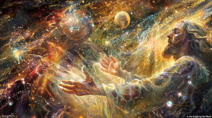 Wall Mural - a celestial depiction of the logos, 