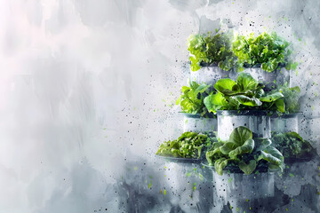 Sticker - Hydroponic Hydroponics with Sustainable Agriculture Practices in Cinematic Render