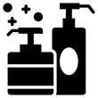 shampoo soap bottle cleaning bathroom solid glyph