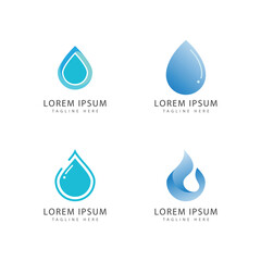 Wall Mural - Water drop illustration logo vector design