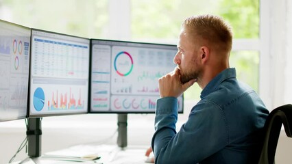 Fototapete - KPI Business Data Dashboard Analytics