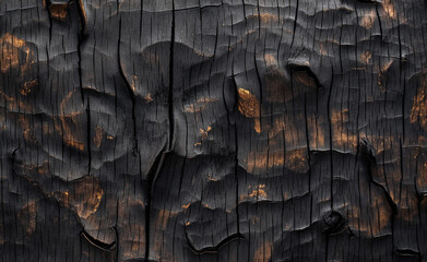  Charred Elegance: Burnt Wood Texture Background