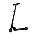 scooter silhouette on white background vector