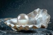 a natural pearl in a shell