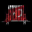 15 Temmuz Demokrasi ve Milli Birlik Gunu or July 15 democracy day , Democracy Victory of Bosphorus Bridge Logo , Turkish Flag