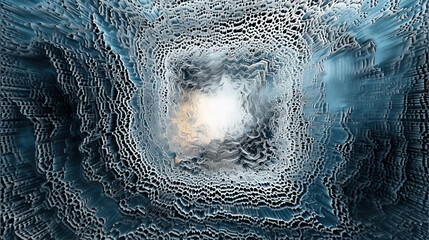 Minimalistic Abstraction Graphic Art Deep Blue and Black On Background