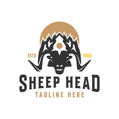 Sticker - mountain goat horn logo