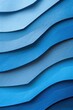 Detailed view of a blue wall exhibiting wavy shapes and textures, creating an abstract background