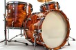 Beat a drum on a solitary, isolated white background. Generative Ai