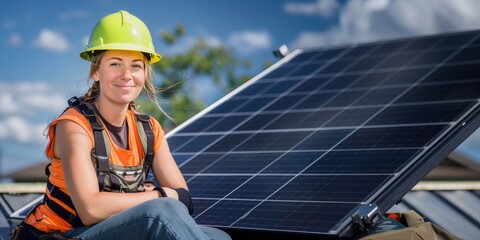 installer or maintenance technician of photovoltaic solar panels