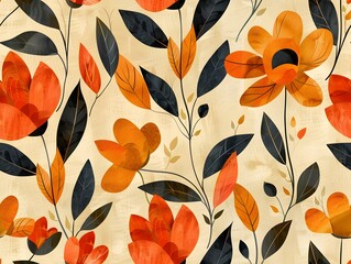 Vintage seamless floral pattern. Abstract background seamless.