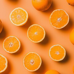 A vibrant group of oranges rests elegantly on a wooden table