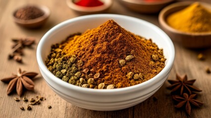 Sticker -  Aromatic spices in a bowl ready to enhance any dish