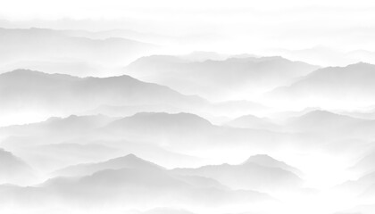 Wall Mural - clouds over mountains