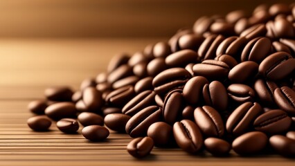 Wall Mural -  Aromatic coffee beans ready to brew