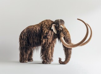 Wall Mural - mammoth or great ancient elephant isolated on white background 