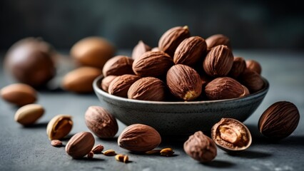 Poster -  Nutty Delight  A bowl of almonds ready to be savored