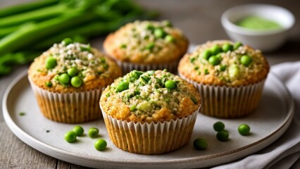  Deliciously healthy muffins with a pop of green