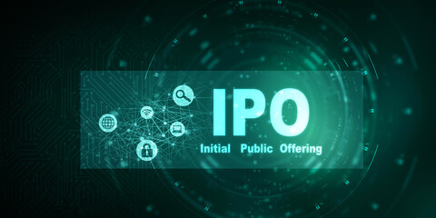 Sticker - 2d rendering initial public offering