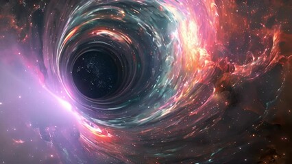 Wall Mural - cosmic vortex of a vibrant galaxy with swirling stars