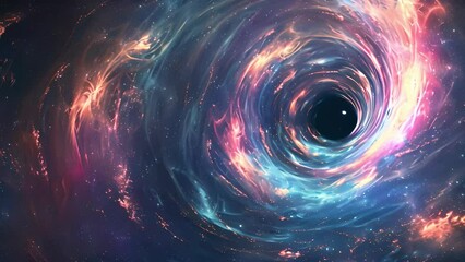 Wall Mural - cosmic whirlpool galaxy center with vibrant star clusters