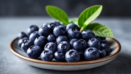 Canvas Print -  Fresh blueberries a summer delight