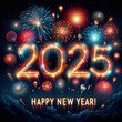 © jiraporn - Happy New Year 2015 celebration background with fireworks and fireworks. Vector illustration.