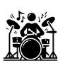 © Sakson - High-Quality Drummer Icon for Music Websites and Apps,Creative Percussionist Icon for Music Lovers,Unique Music Icon for Music Stores and Businesses