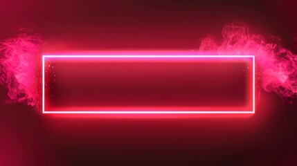 Offline banner red stream template design. Neon light overlay on media overlay for game broadcasting. Abstract streamer cover element. Social media buttons.