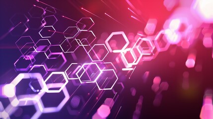 abstract hexagon pattern purple background, digital cyberspace and technology concept wallpaper, virtual surface backdrop