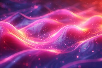 Wall Mural - a mesmerizing flow of pink and purple hues with scattered stars, suggesting an abstract representati