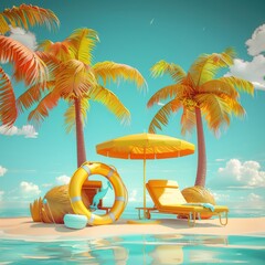 Wall Mural - vacation on the beach