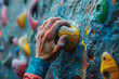 Bouldering concept, a hand close-up