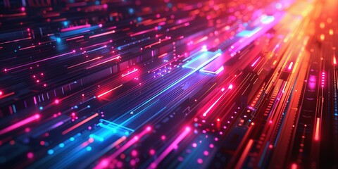 Ultra futurist tech abstract background.