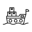 Shipment line icon