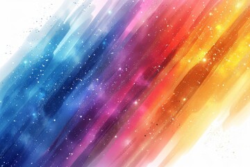 Wall Mural - a vivid and dynamic digital painting featuring bold diagonal lines in an array of rainbow colors wit