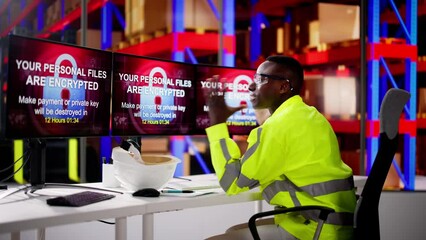 Poster - Warehouse Worker Confused With Malware Attack