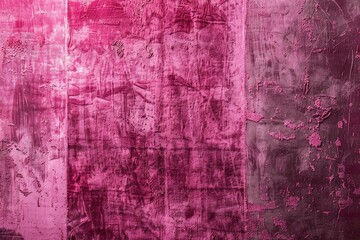 Leinwandbilder - A painting featuring a pink wall covered in splashes of colorful paint