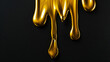 golden liquid on black background
