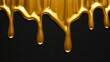 golden liquid on black background

