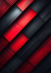 Wall Mural - Elegant Red and Black Diagonal Striped Metallic Background for Corporate and Tech