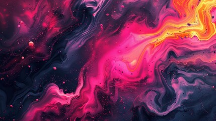 Poster - A vibrant abstract background featuring a dynamic blend of pink, orange, and purple colors creating a visually striking composition