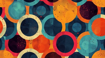 Aufkleber - Colorful Background With Circles of Different Colors