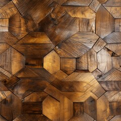 Aufkleber - Wooden oak parquet Wall Pattern , seamless  