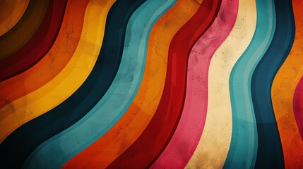Aufkleber - Vibrant abstract background featuring colorful wavy lines creating a dynamic and visually striking pattern