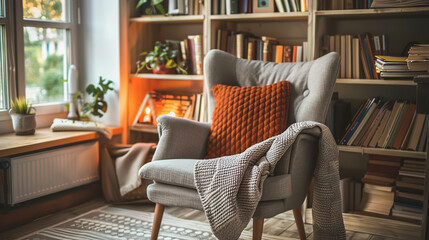 Canvas Print - Cozy Reading Nook Filled with Diverse Magazine Subscriptions  