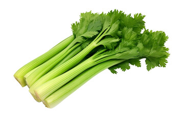 Wall Mural - Dancing Celery Dreams. On a White or Clear Surface PNG Transparent Background.