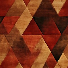 Aufkleber - Red and Brown Rug With Various Shapes