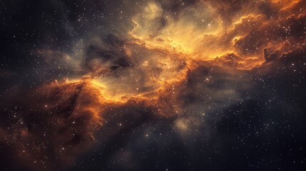 Wall Mural - majestic cosmic nebula display in deep space
