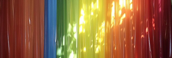 Fototapete - Vibrant Rainbow Colored Wall banner